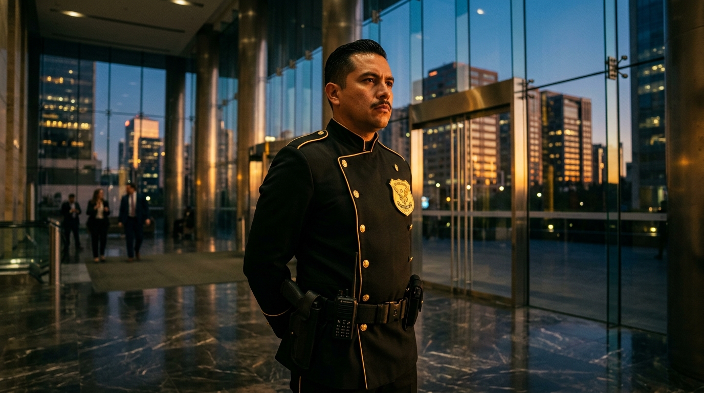 Oficial de Guardia de Custodia Nacional en servicio